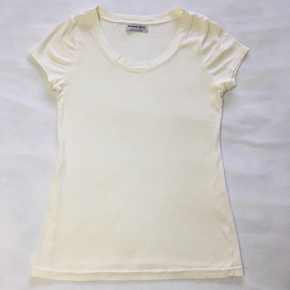 Michael Stars off white short sleeve cotton shirt